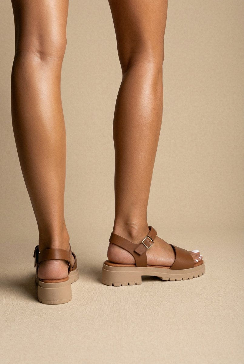 RAGAZZA - Leather Flatform Sandals - Tan Matte