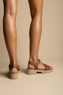 RAGAZZA - Leather Flatform Sandals - Tan Matte