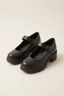 RAGAZZA - Leather Mary Jane Loafers - Black Matte