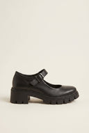 RAGAZZA - Leather Mary Jane Loafers - Black Matte