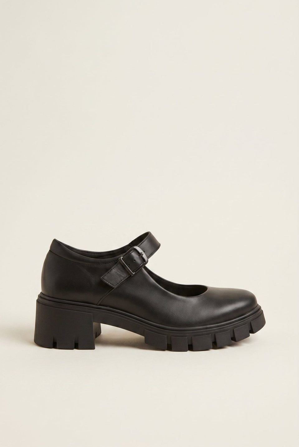 RAGAZZA - Leather Mary Jane Loafers - Black Matte