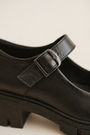 RAGAZZA - Leather Mary Jane Loafers - Black Matte