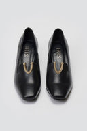 Leather Pumps Iris V Cut - Black Matte - thefashionproject.gr - IRIS