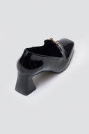 Leather Pumps Iris V Cut - Black Patent - thefashionproject.gr - IRIS