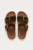 ATENEO - Leather Sandals Anatomical Footbed - Black Suede