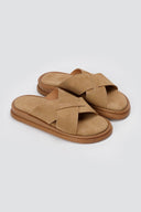 Estil - Leather Sandals - Beige Suede