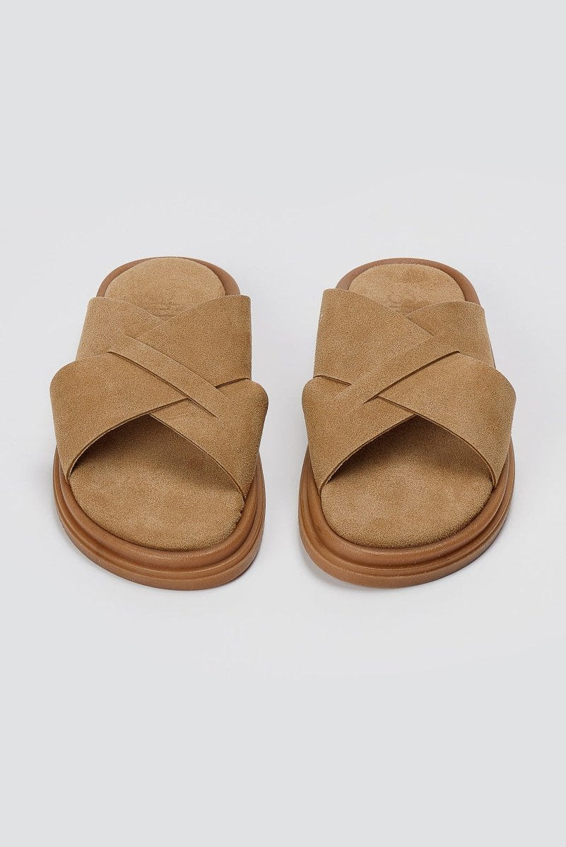 Estil - Leather Sandals - Beige Suede