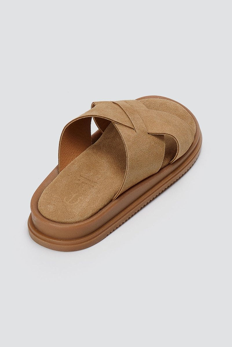 Estil - Leather Sandals - Beige Suede