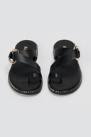 RAGAZZA - Leather Sandals - Black Matte