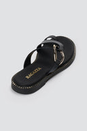 RAGAZZA - Leather Sandals - Black Matte