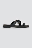 RAGAZZA - Leather Sandals - Black Matte