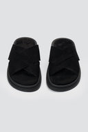 Estil - Leather Sandals - Black Suede