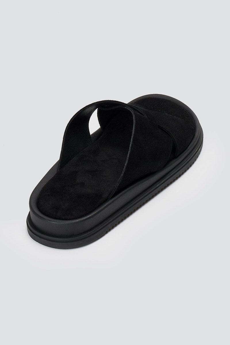 Estil - Leather Sandals - Black Suede