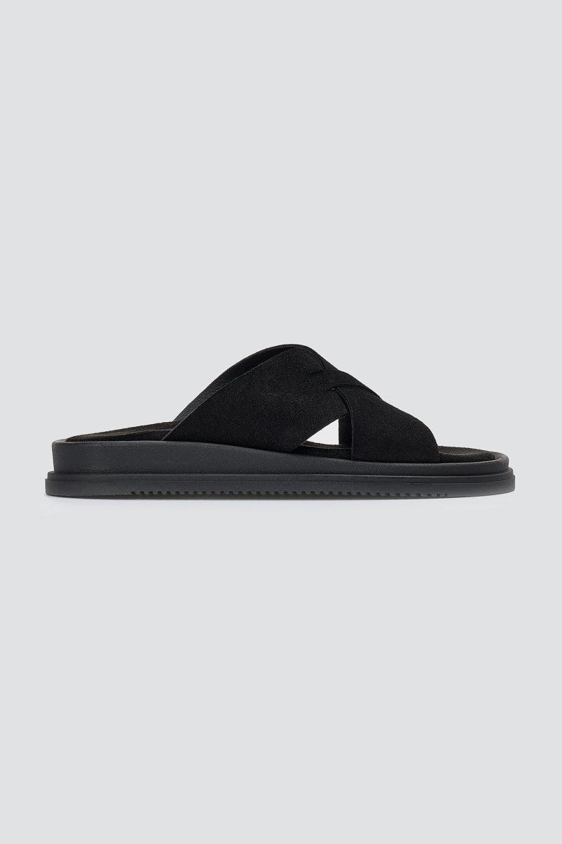 Estil - Leather Sandals - Black Suede
