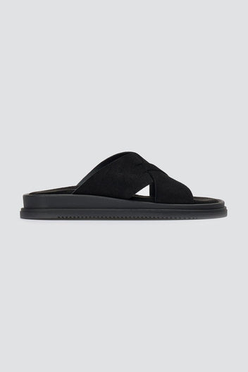 Estil - Leather Sandals - Black Suede