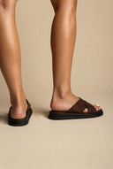 Estil - Leather Sandals - Brown Suede