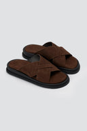 Estil - Leather Sandals - Brown Suede