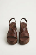 TFP - Leather Sandals Flatform - Brown Matte