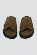 Estil - Leather Sandals - Olive Suede