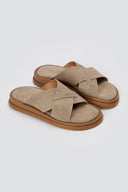 Estil - Leather Sandals - Taupe Suede