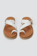 RAGAZZA - Leather Sandals - White Matte