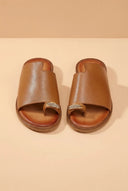 TFP - Leather Sandals with Rhinestones - Tan