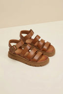 TFP - Leather Sandals with Straps - Tan