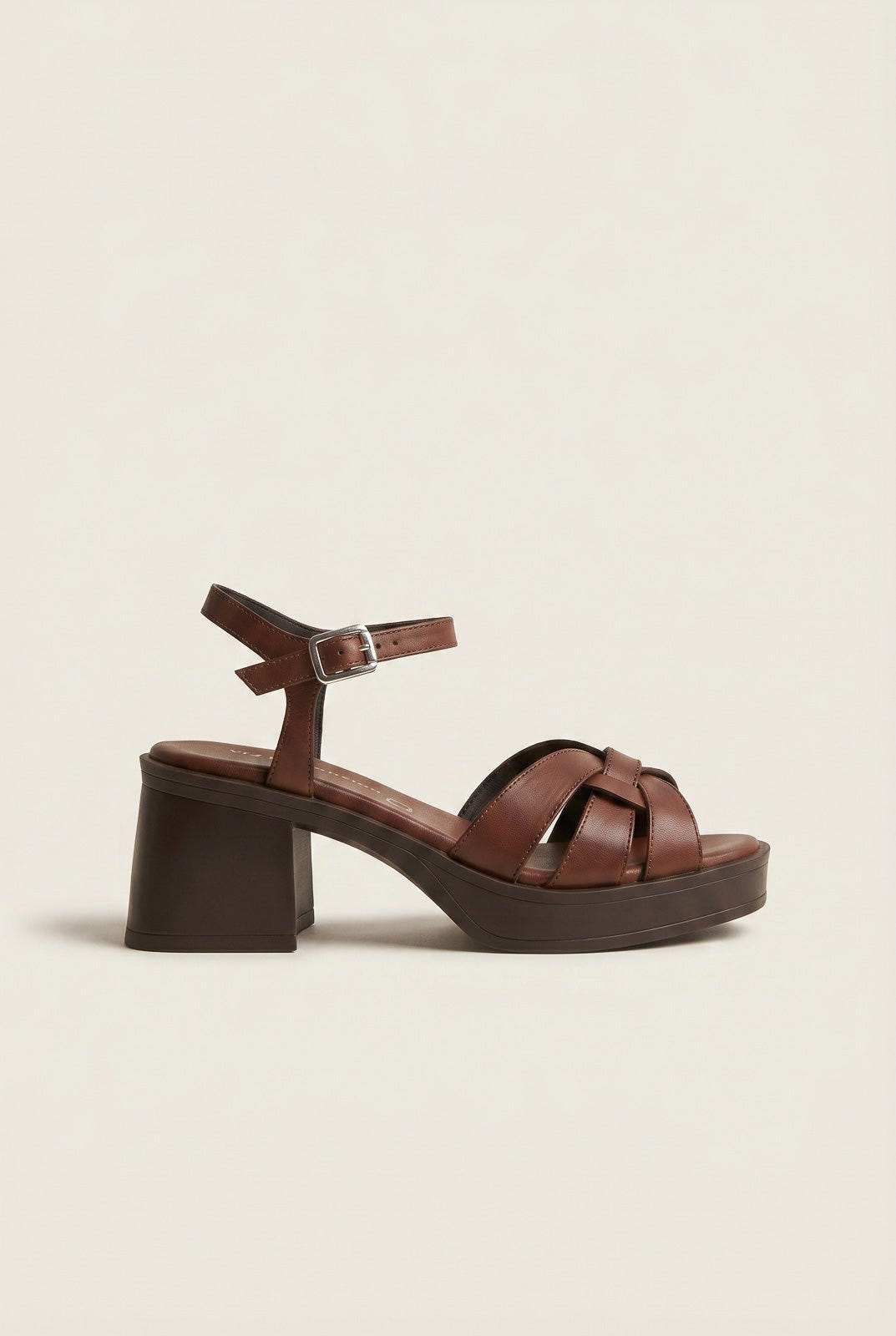 TFP - Leather Strappy Sandals - Brown Matte