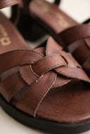TFP - Leather Strappy Sandals - Brown Matte