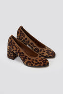 Leopard Print Pumps Block Heel - Leopard Pony - thefashionproject.gr - Stephan