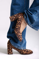 Leopard Print Pumps Block Heel - Leopard Pony - thefashionproject.gr - Stephan