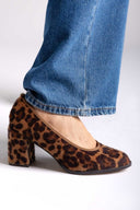 Leopard Print Pumps Block Heel - Leopard Pony - thefashionproject.gr - Stephan