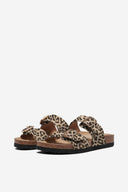 ONLY - Leopard Print Sandals Buckle - Leopard suede