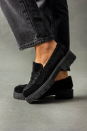 Loafers από δέρμα καστόρι Estil - Μαύρο - thefashionproject.gr - Estil
