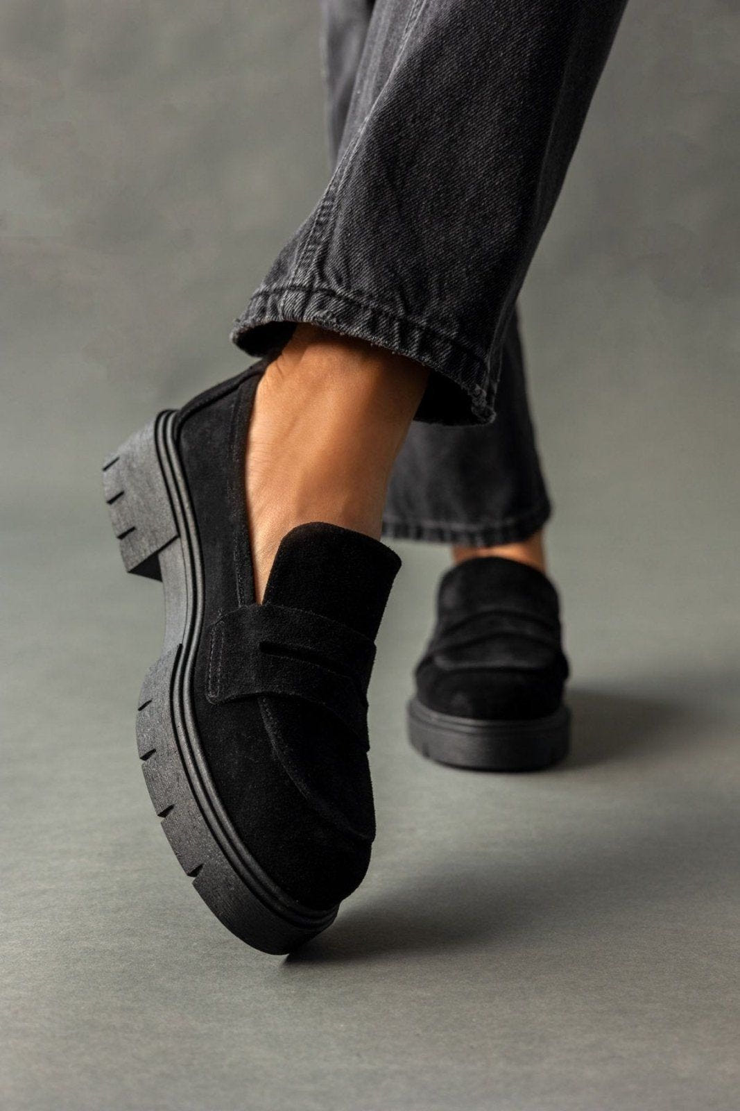 Loafers από δέρμα καστόρι Estil - Μαύρο - thefashionproject.gr - Estil
