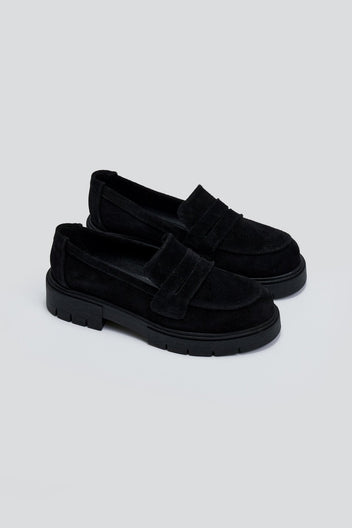 Loafers από δέρμα καστόρι Estil - Μαύρο - thefashionproject.gr - Estil