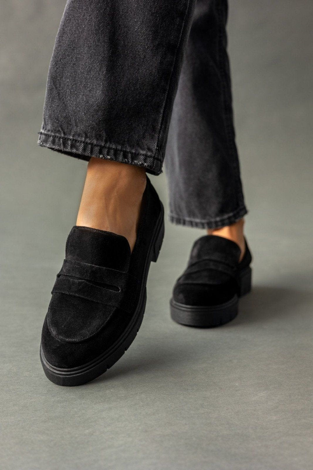 Loafers από δέρμα καστόρι Estil - Μαύρο - thefashionproject.gr - Estil