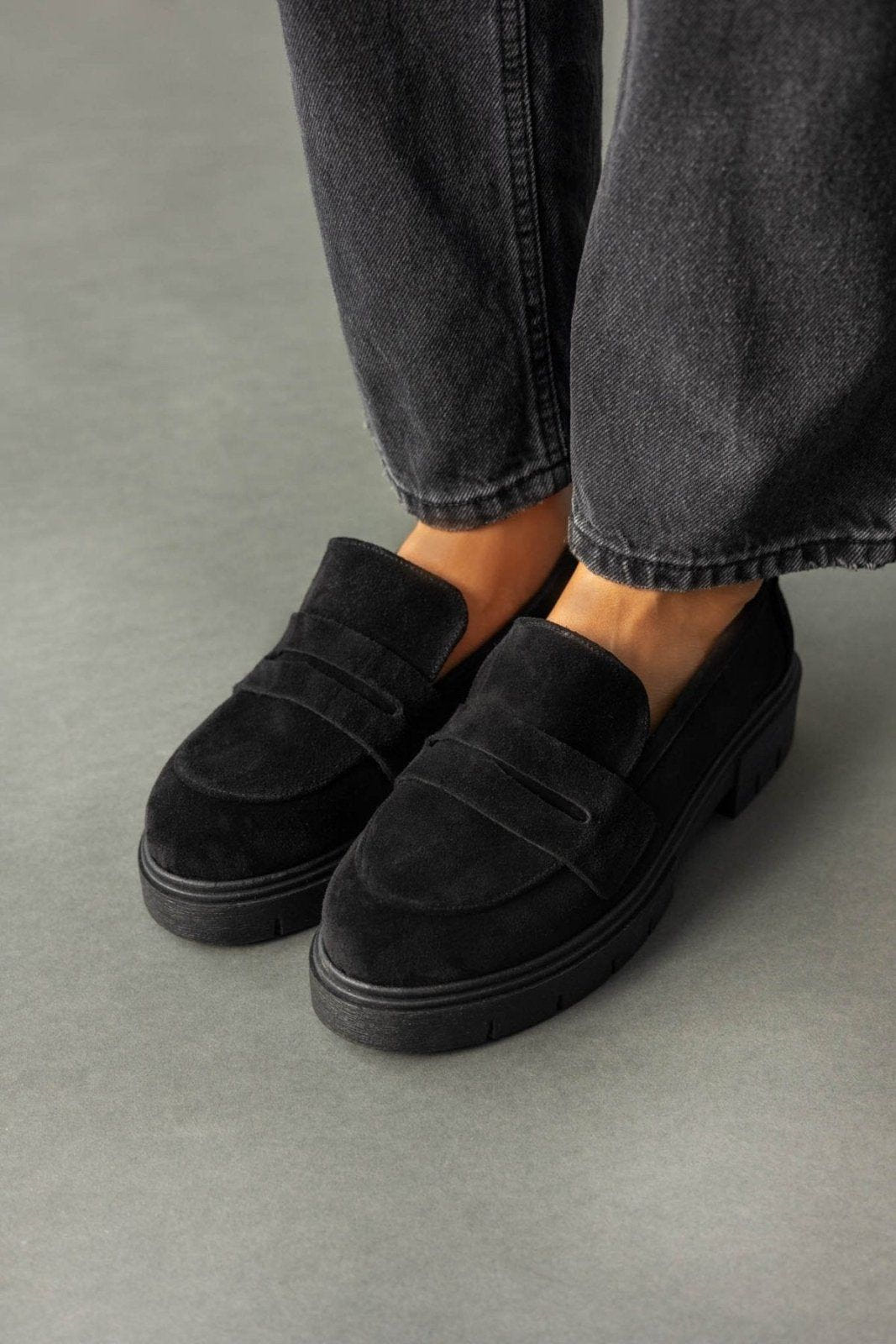 Loafers από δέρμα καστόρι Estil - Μαύρο - thefashionproject.gr - Estil