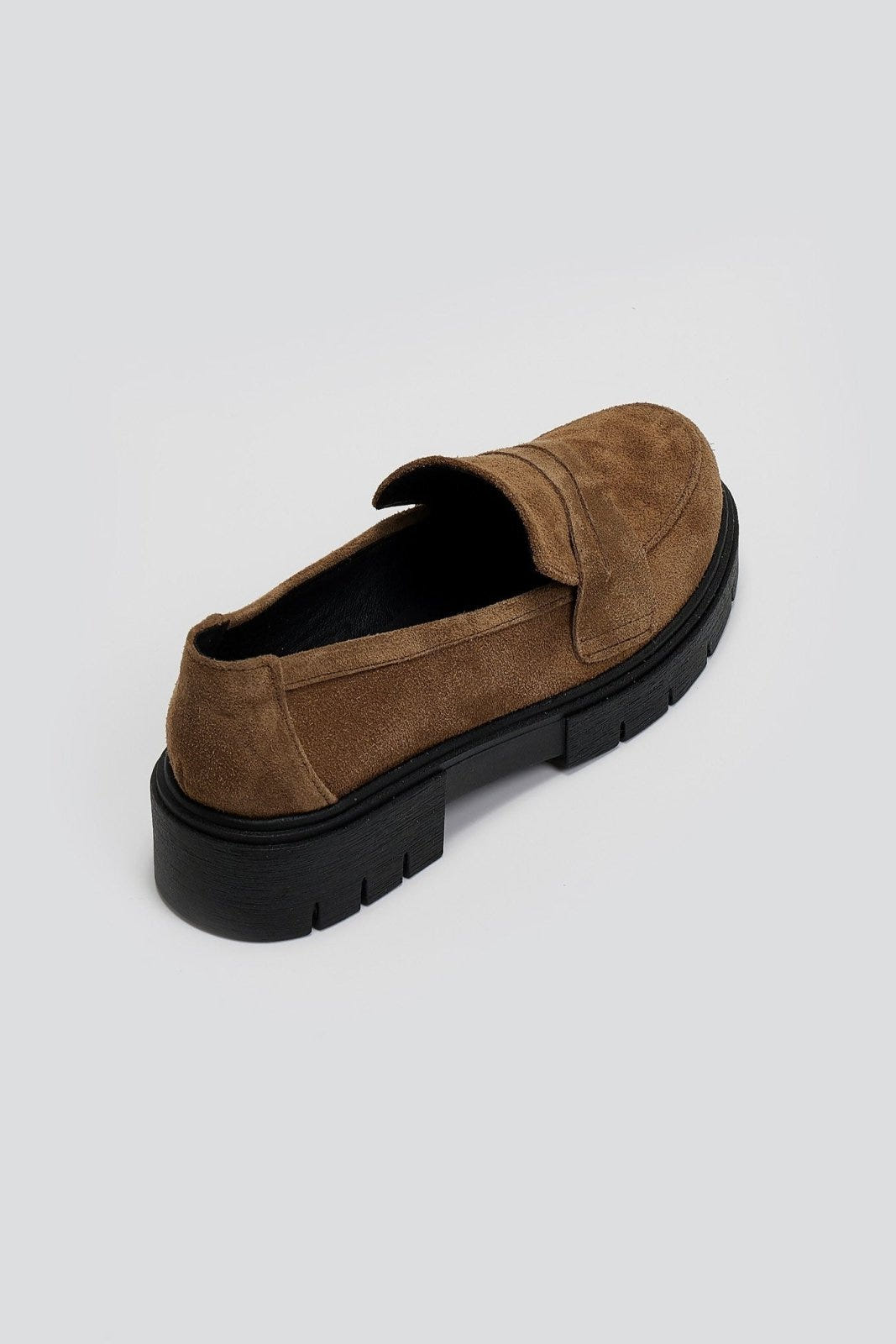 Loafers από δέρμα καστόρι Estil - Τάουπε - thefashionproject.gr - Estil