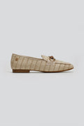 Loafers από ψάθα με πλεκτό σχέδιο Xti 143802 - Μπεζ - thefashionproject.gr - Xti Footwear