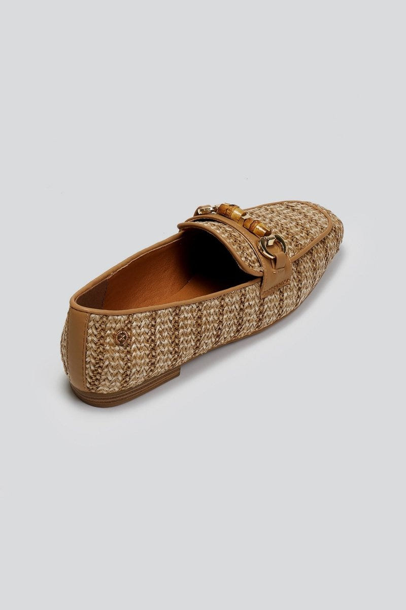 Loafers από ψάθα με πλεκτό σχέδιο Xti 143802 - Τάουπε - thefashionproject.gr - Xti Footwear