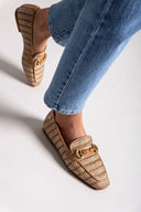 Loafers από ψάθα με πλεκτό σχέδιο Xti 143802 - Τάουπε - thefashionproject.gr - Xti Footwear