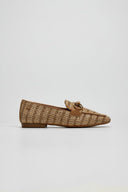 Loafers από ψάθα με πλεκτό σχέδιο Xti 143802 - Τάουπε - thefashionproject.gr - Xti Footwear
