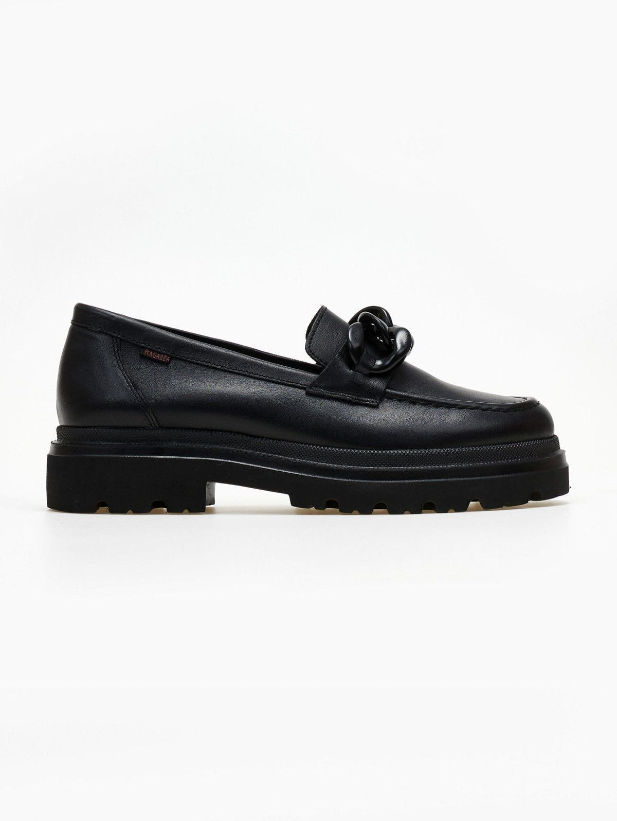Loafers chunky δερμάτινα Ragazza 0186 - Μαύρο - thefashionproject.gr - RAGAZZA