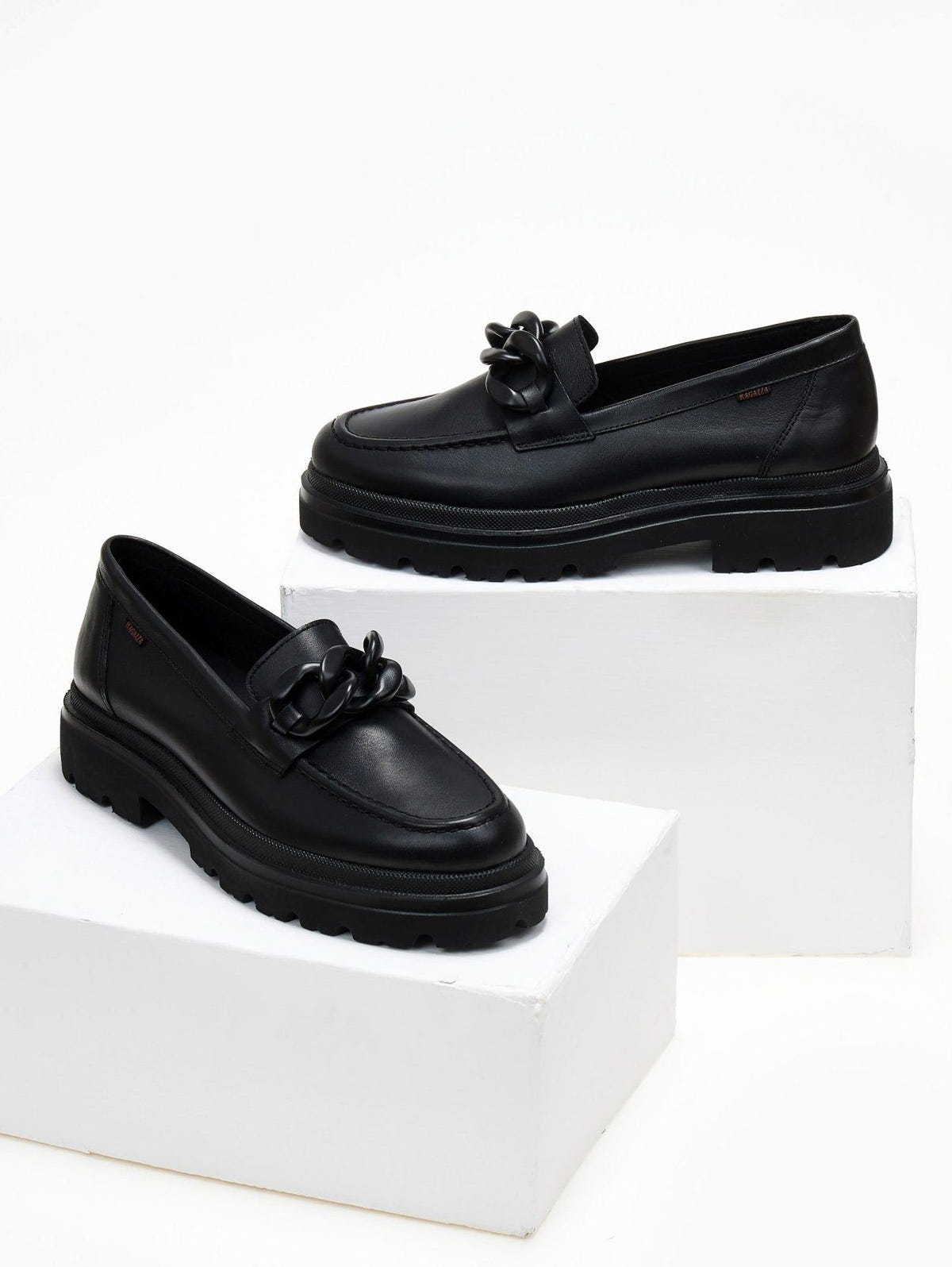 Loafers chunky δερμάτινα Ragazza 0186 - Μαύρο - thefashionproject.gr - RAGAZZA