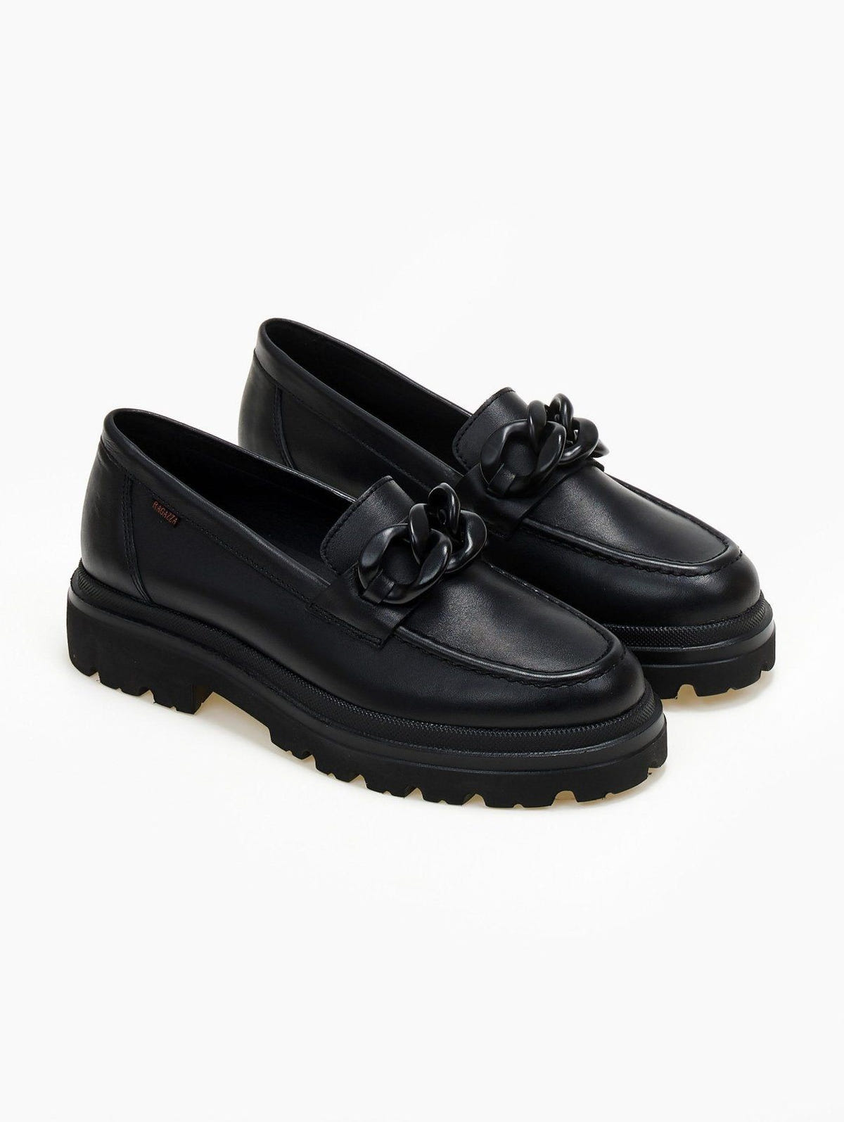 Loafers chunky δερμάτινα Ragazza 0186 - Μαύρο - thefashionproject.gr - RAGAZZA