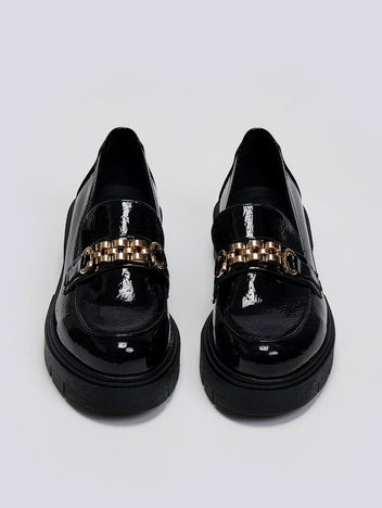 Loafers chunky λουστρίνι Estil - Μαύρο - thefashionproject.gr - Estil