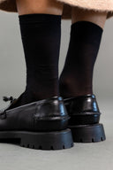 Loafers chunky με κρόσσια CORINA - Μαύρο - thefashionproject.gr - CORINA