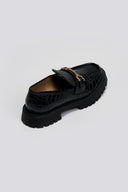 Loafers chunky με pattern κροκό CORINA - Μαύρο - thefashionproject.gr - CORINA