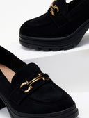 Loafers chunky suede - Μαύρο - thefashionproject.gr - Ideal shoes